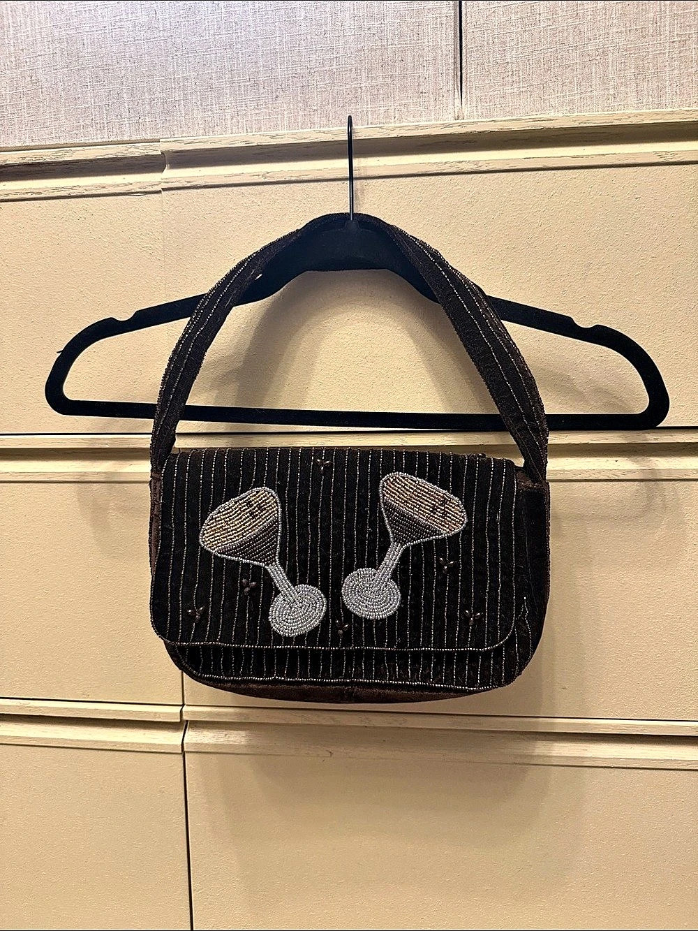 A New Day Embellished Espresso Martini Flap Shoulder Bag